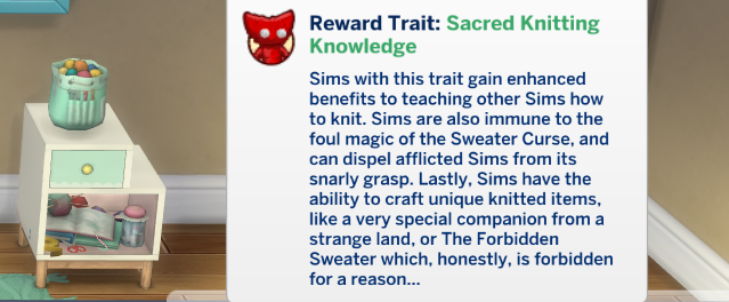 What Is the Sweater Curse in The Sims 4: Nifty Knitting Stuff? Half-Glass Gaming