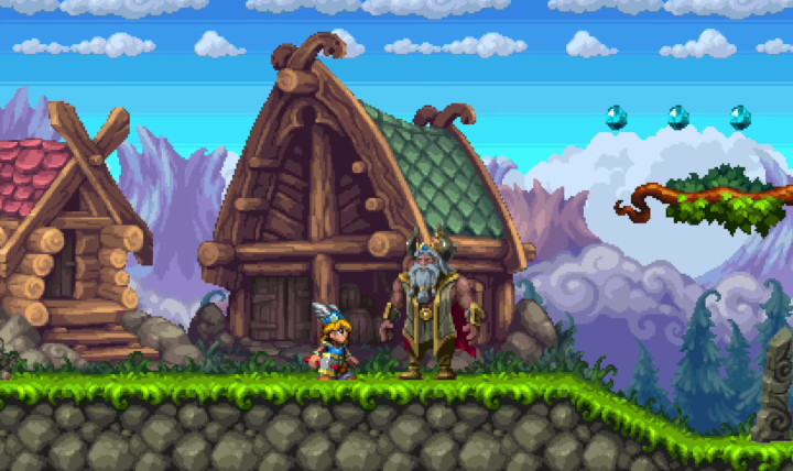 Tiny Thor Is a 16-bit Platformer with an Incredible Hook