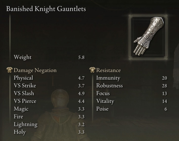 Elden Ring - Banished Knight Gauntlets