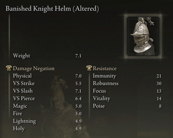 Elden Ring - Banished Knight Helm