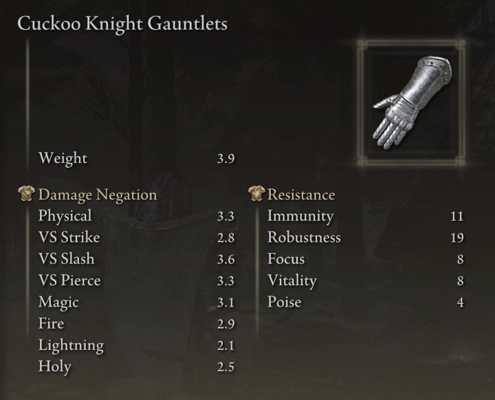 Elden Ring - Cuckoo Knight Gauntlets