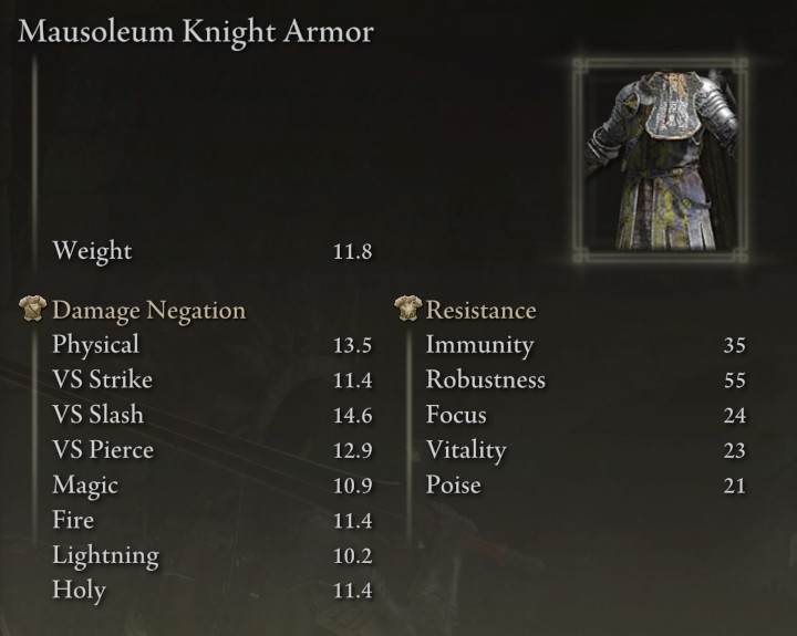 Elden Ring - Mausoleum Knight Armor