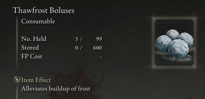 Elden Ring - Thawfrost Boluses