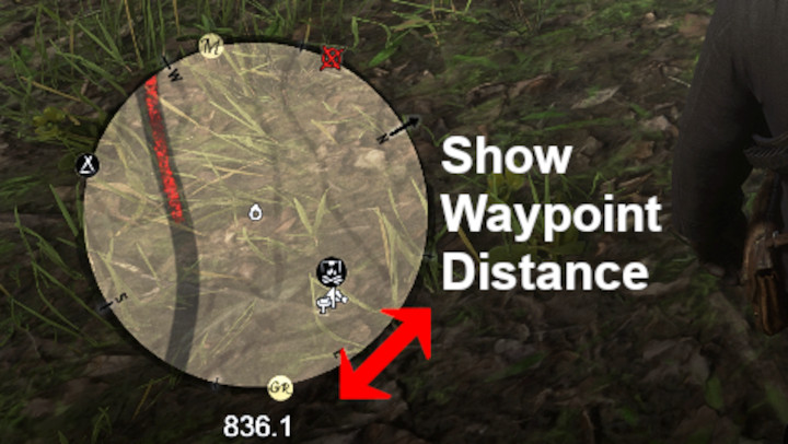 Red Dead Redemption 2 - Show Waypoint Distance