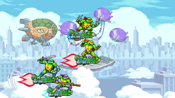 Ninja Turtles: Shredder's Revenge - Flying Stage Gameplay