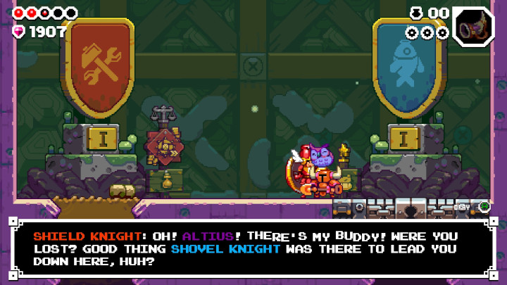 Shovel Knight Dig - Altius and Shield Knight