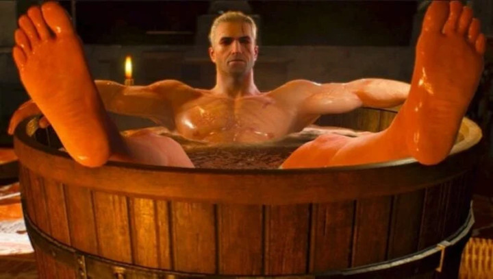 The Witcher 3 - Geralt in a Tub